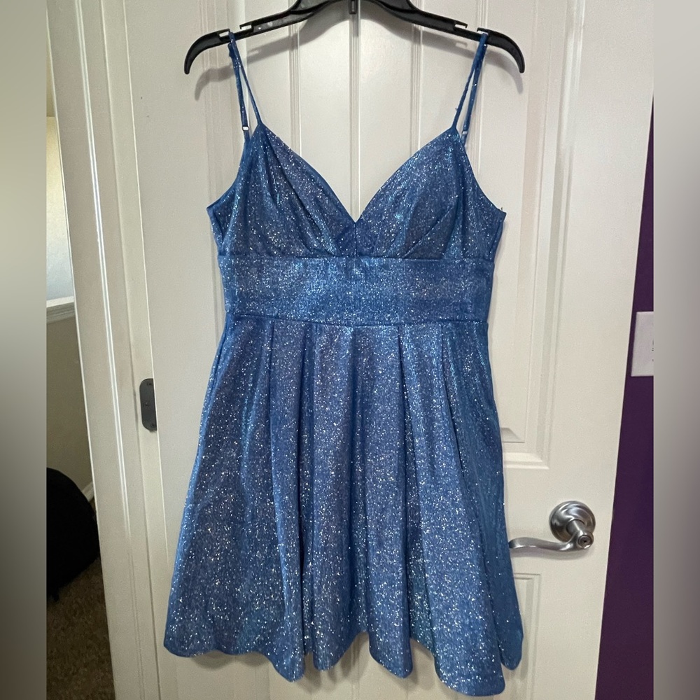 Homecoming dress, blue and sparkly